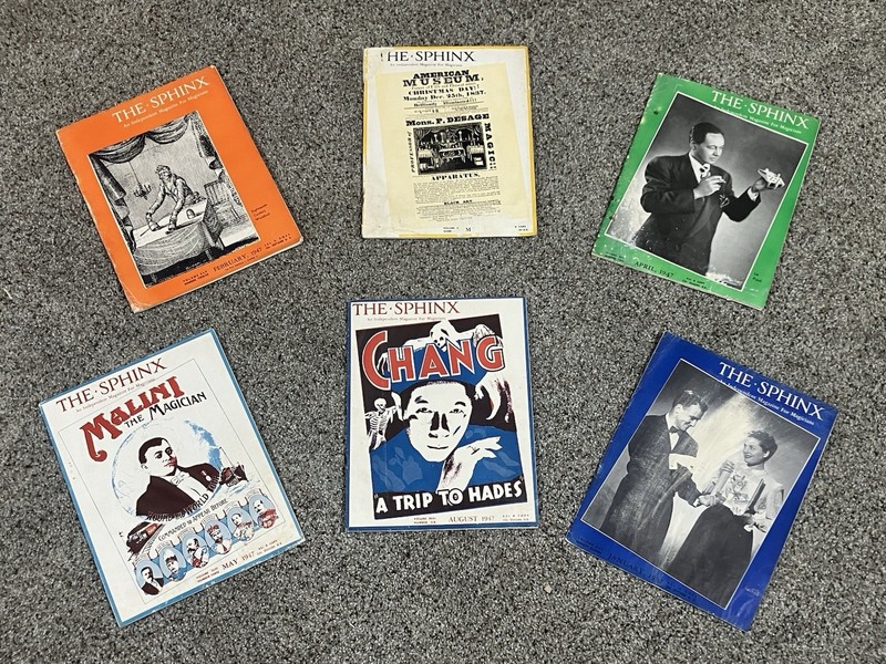 Lot Of 6 Sphinx Magazine For Magicians 1947