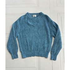 Aritzia Wilfred Blue Knit Sweater Long Sleeve Size Small S