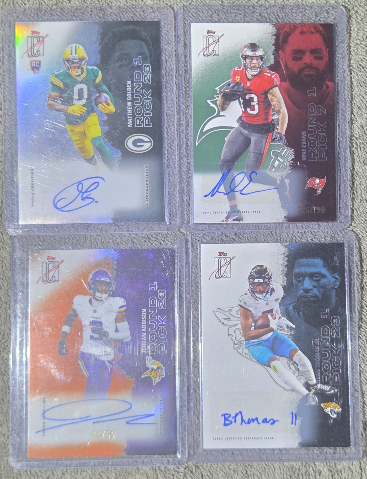 ​2025 Topps Signature WR Auto Lot Mike Evans/150-Addison/50- Golden/RC- BTJ