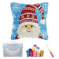 Gnome Latch Hook Kit for Adults Beginners,DIY Christmas Latch Hook Pillow Kit...