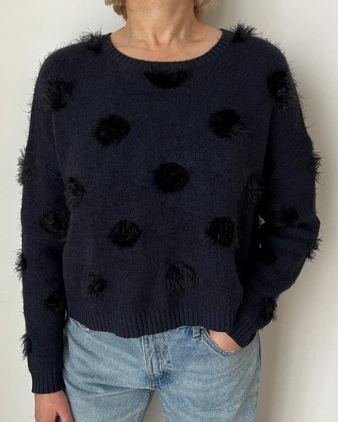 Women Pinko Sweater Navy  L #CG4X
