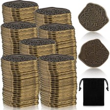 100 Pcs Metal Pirate Coins Treasure Chest Spanish Doubloon Fake Coins Tokens