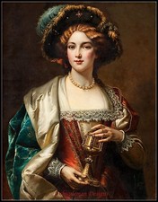 Dame - Chart Counted Cross Stitch Patterns Needlework Embroidery DIY DMC Color