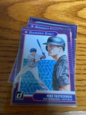 2021 Panini Donruss Diamond Kings Holo Purple #28 Mike Yastrzemski Giants