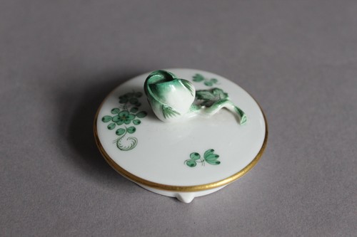 Meissen Deckel für Teekanne Kanne Indisch Grün D 7 cm - Picture 3 of 6