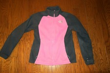 S Ladies THE NORTH FACE FULL ZIP SPORTS CASUAL JACKET PINK LONG SLEEVE