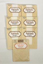 Vintage 1980 Berkshire Fashions  All Day Pantyhose Lot Of 7 Size 1-2, 2, 3 NOS