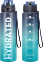 Sport Trinkflasche [Bpa-Frei Tritan] 1L Auslaufsicher Camping Yoga