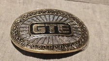 NEW!!! VINTAGE 1981 **GTE** COMPANY ADVERTISEMENT 24K GOLD PLATE BELT BUCKLE NEW
