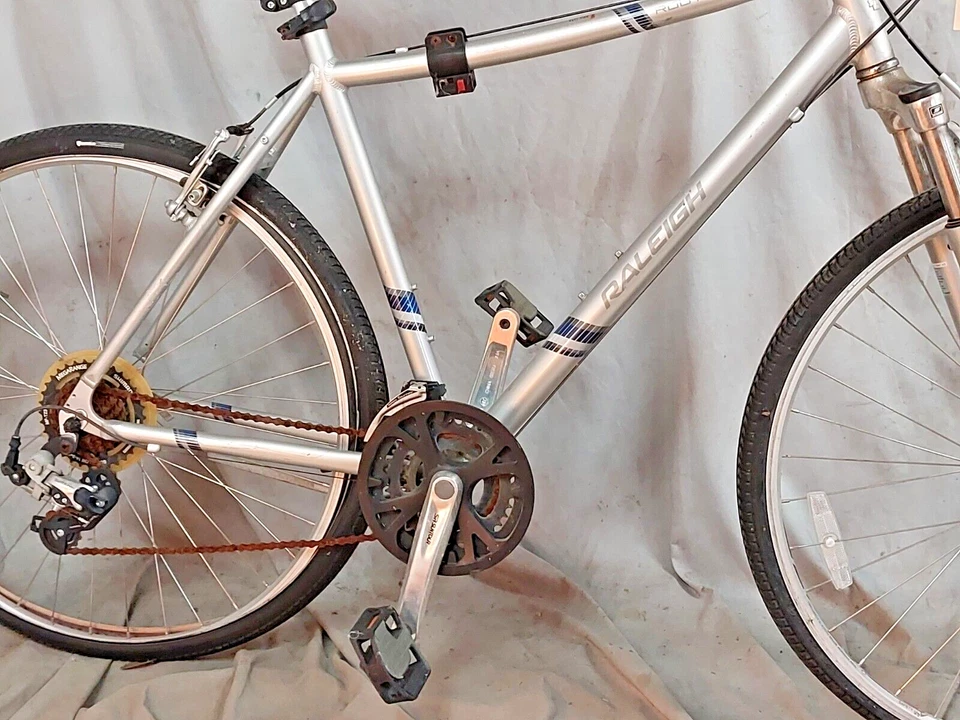 Bicicleta híbrida cómoda Raleigh Route 3.0 2015 22" XLarge ¡triples frenos VBrakes! Foto 4 de 4