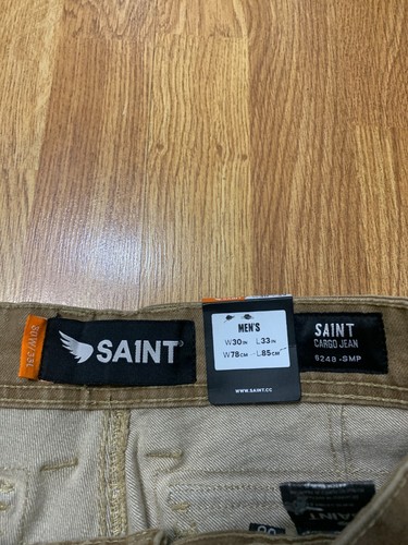 Pantalones de mezclilla Saint Cargo para hombre 30x33 Saint Tough tostados motociclista elásticos para montar - Imagen 3 de 9