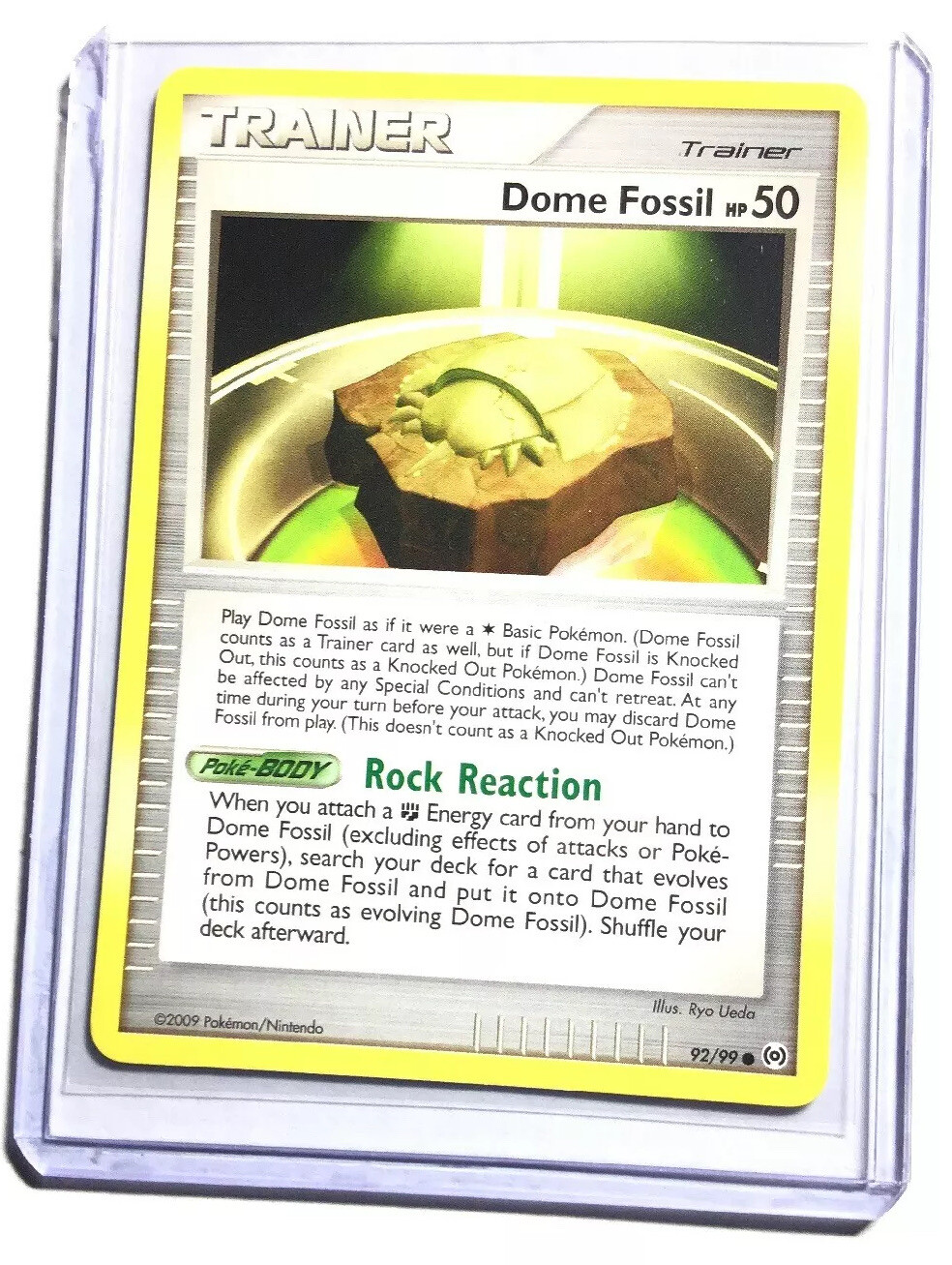 DOME FOSSIL - 92/99 - Arceus - Common - Pokemon Card - NM