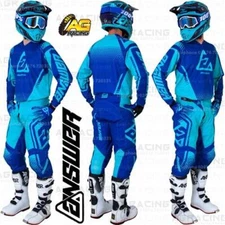 Answer Racing Syncron Drift Astana Reflex Blue Combo Kit Motocross MX CLEARANCE