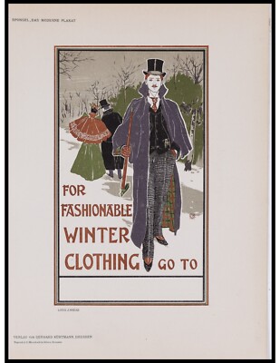 Original Lithograph by Louis Rhead from Das Moderne Plakat.