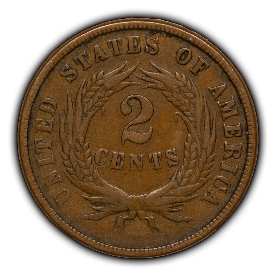 1871 2c Two Cent Piece - Semi-Key Date - Original VF - SKU-Y4655 - Image 2 of 4