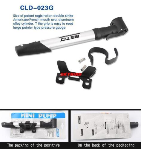 Beto Alloy Mini Pump - 1-Way Oval Barrel w/T-Handle - CLD-023G 100PSI Dual Head - Picture 3 of 4