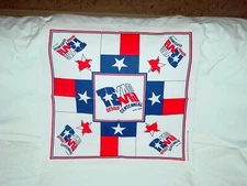 New Vintage Texas Sesquicentennial 1836-1986 Handkerchief Bandana Napkin 21/21