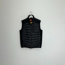 Parajumpers Womens Black Fleece/nylon Gilet Sleeveless Vest Gilet Size Small