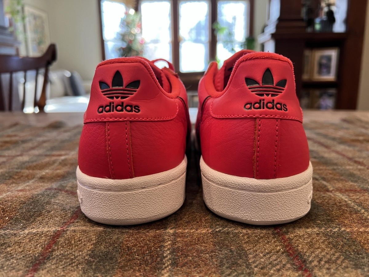Adidas Continental 80 Leather Shoes Shock Red/Core Black CG7131