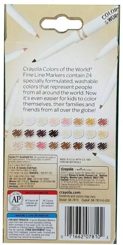 Crayola Colors of the World 24 Box Markers, Inclusive Skin Tones - Picture 2 of 4