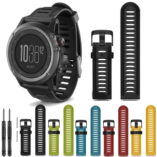 Replacement Silicone Band+Tool For Garmin Fenix 6X Pro/5X/5X Plus/Fenix 3/3 HR - Picture 3 of 27