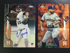 2020 Topps Chrome Jose Urquidy Base Auto + Orange Wave Refractor #'D 08/25 LOT 