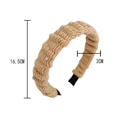 Fashion Hair Accessories Headband Five-Pointed Star Women Rhinestones Knitted - Picture 7 of 23
