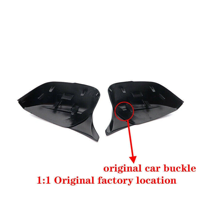 2X Gloss Black M Style Side Mirror Cover Caps For Infiniti Q50 Q50S Q60 Q70 QX30 Foto 4 de 4