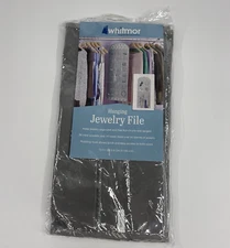 Whitmor Hanging Jewelry File Organization Kit With 28 Clear Pockets New