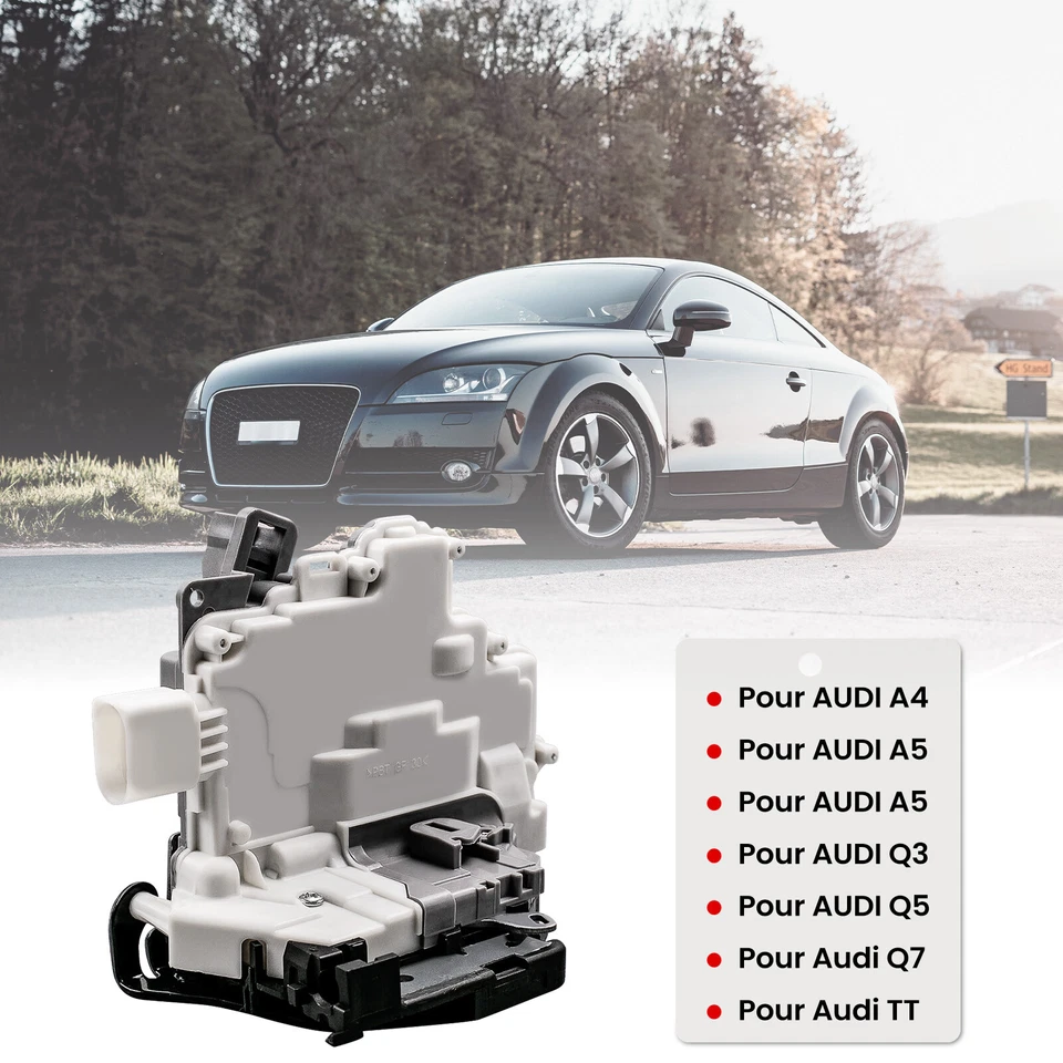 Serrure De Porte Arrière Gauche for Audi A4 Ibiza 6j Skoda Superb Tiguan 5n - Photo 4/4