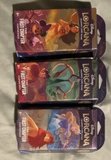 Disney Lorcana TCG The First Chapter Starter Deck Set Of 3 New - Factory Sealed