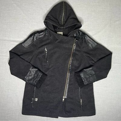 Harley Davidson Full Zip Wool Blend Leather Moto Biker Winter Jacket 2X