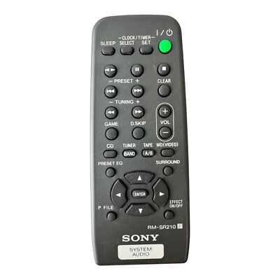 Sony System Audio Remote RM-SR210 Replacement Black - Has Been Tested