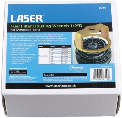 Laser Tools Kraftstofffiltergehäuseschlüssel 1/2''D für Mercedes-Benz Sprinter 8319
