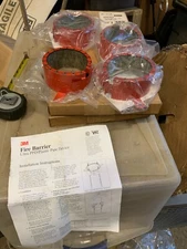 3M Fire Barrier Ultra PPD-Plastic Type Device, 3" - Lot of 4 - UNUSED