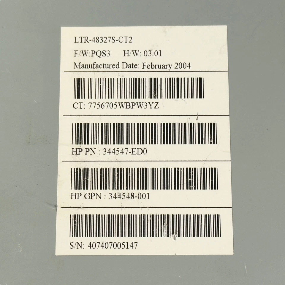 Unidad CD-RW HP LTR-48327S 346788-001 bisel negro leer Foto 3 de 4