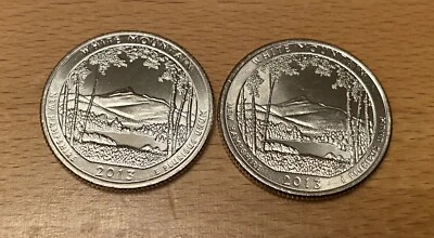 USA: White Mountain National Forest Quarter 2013, New Hampshire, Mint D + P - Bild 1 von 2