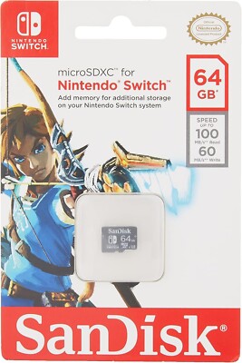 NEW Nintendo Switch OLED 64GB White + High Performance 64GB SD
