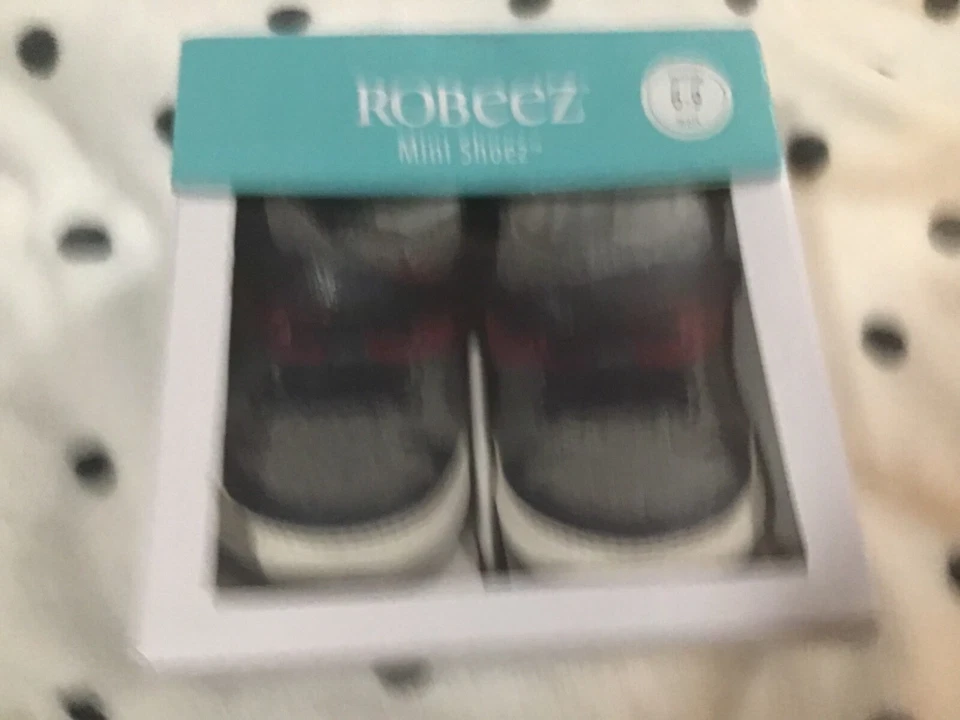 robeez mini shoez size 6-9 months navy new  - Image 2 of 3