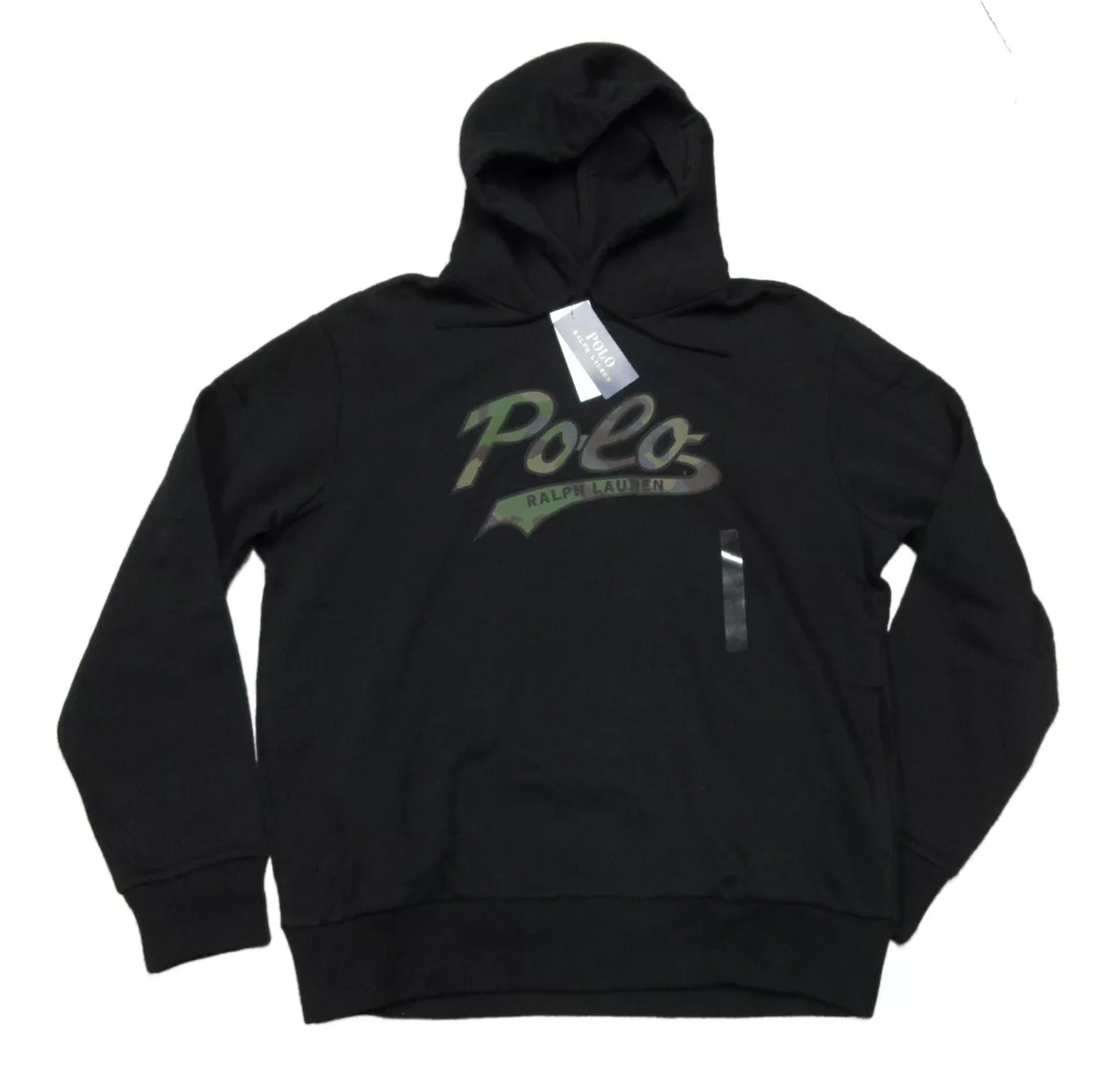 Polo Ralph Lauren Men's Black Logo Camo Script Hoodie & Jogger Pant 2 Piece Set