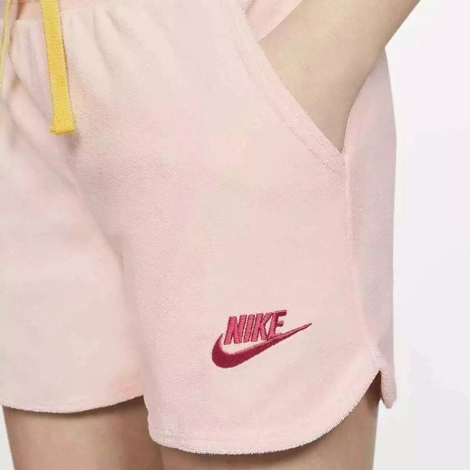 Romper Nike Girl's Heritage coral French Terry infantil grande tamanho XL - Imagem 4 de 4
