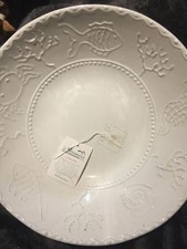 La Ceramica Bowls Set Of Two Sweet Ceramics White Ocean Huge Bowl Seafood New