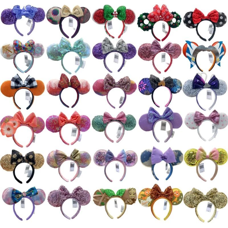 10 Estilos Lentejuelas Orejas de Minnie Mouse Diademas Orejas Disney Diademas Decoraciones Foto 2 de 3