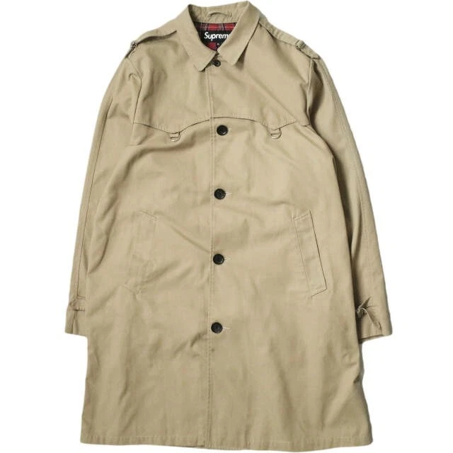 SUPREME 19SS D-Ring Trench Coat XL Tan tartan check liner outer | eBay
