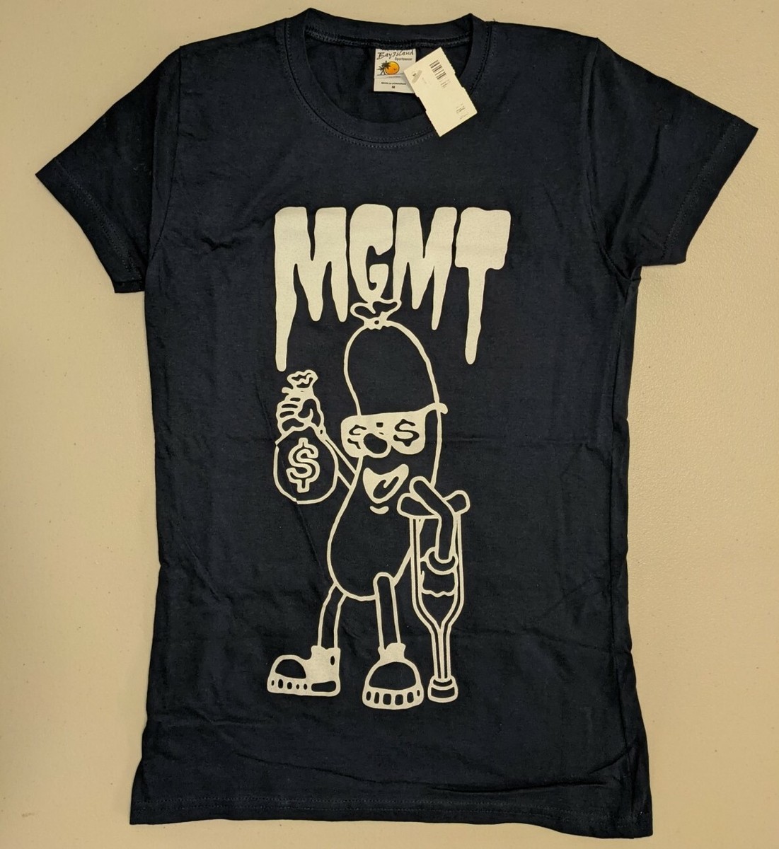 New Y2K MGMT Shirt womens xs x-small tee hotdog Bay Island