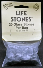 🎲 Vintage Koplow Glass Life Stones 1994 – Dark Blue/Black – 20 Count – EX 🎲