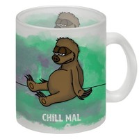 Chill Mal Glas Tasse Mit Faultier Motiv