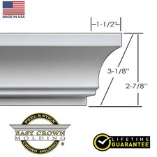 Peel  Stick Easy Crown Molding - 50' room Kit -4 inside corners