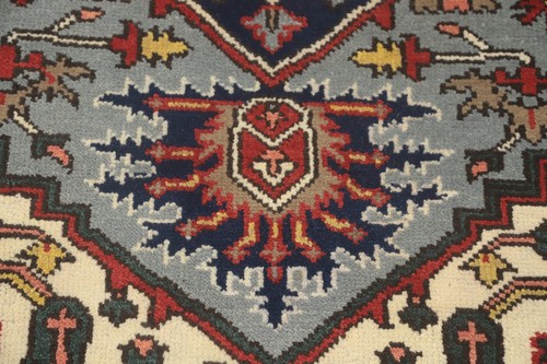 Oriental Geometric Room Size Area Rug 8x10 Ft Traditional Handmade Wool Carpet - Picture 7 of 13