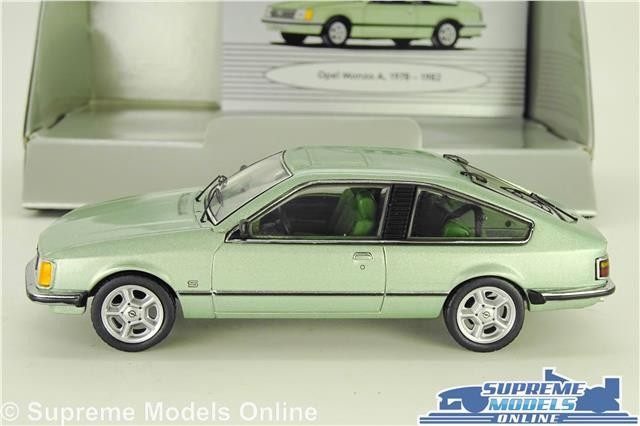 OPEL MONZA CAR MODEL VAUXHALL ROYALE COUPE GREEN 1:43 SCHUCO DEALER ISSUE T3